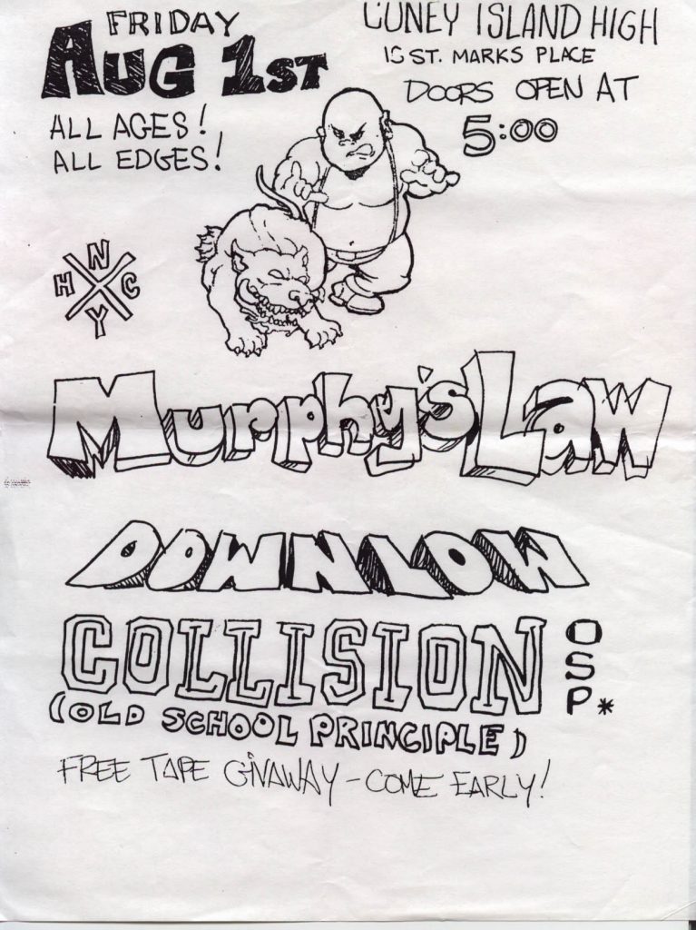 Murphy’s Law-Down Low-Old School Principle-Collision @ Coney Island High New York City NY 8-1-97