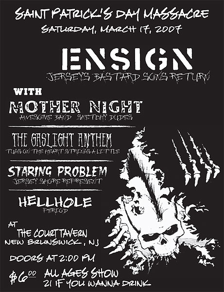 Ensign-Mother Night-The Gaslight Anthem-Staring Problem-Hell Hole @ The Court Tavern New Brunswick NJ 3-17-07