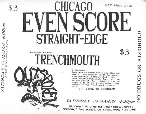 Even Score-Trenchmouth-Outspoken @ Beech Grove VFW Beech Grove IN 3-24-90