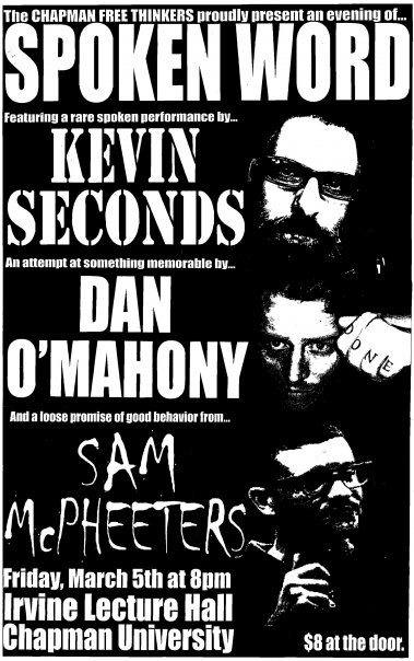 Kevin Seconds-Dan O’Mahony-Sam McPheeters Spoken Word