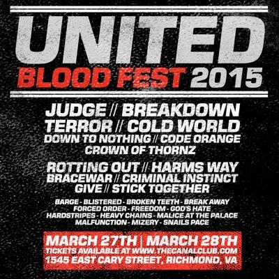 Hardcore Show Flyers United Blood Fest 2015