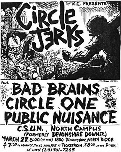 Circle Jerks-Bad Brains-Circle One-Public Nuisance @ Northridge CA 3-27-81
