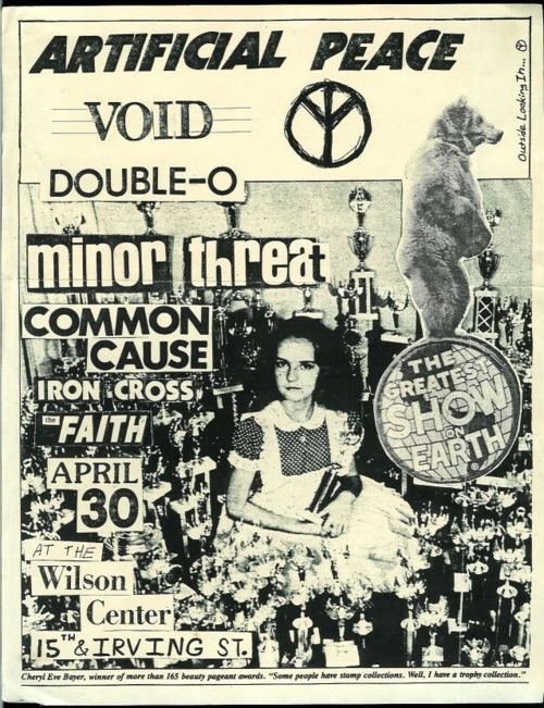 Artificial Peace-Void-Double O-Minor Threat-Common Cause-Iron Cross-Faith @ Washington DC 4-30-81