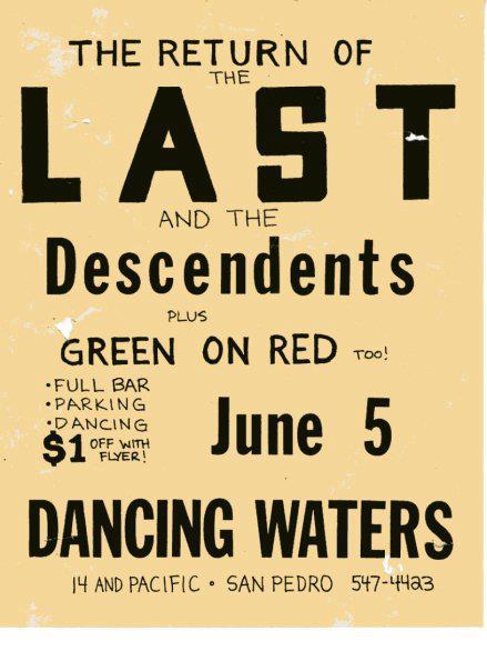 The Last-Descendents-Green On Red @ San Pedro CA 6-5-UNKNOWN YEAR