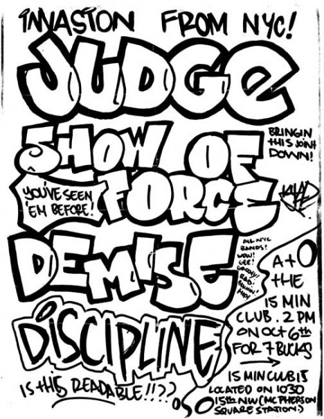 Judge-Show Of Force-Dmize-Discipline @ Washington DC 10-6-90