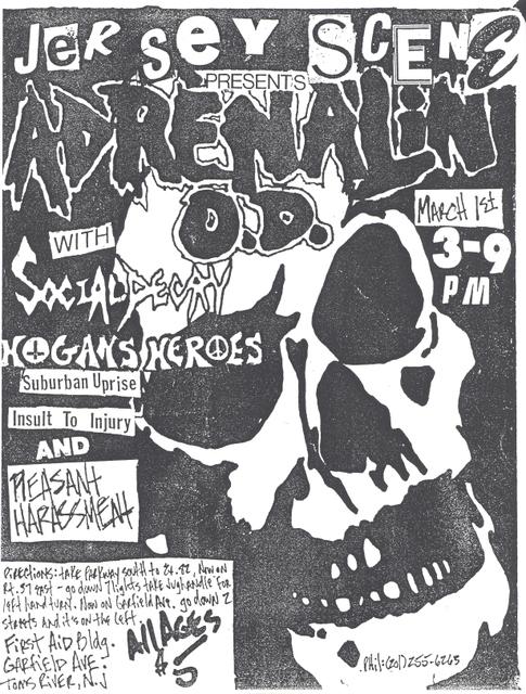 Adrenalin OD-Social Decay-Hogan’s Heroes-Suburban Uprise-Insult To Injury-Pleasant Harassment @ Toms River NJ 3-1-87