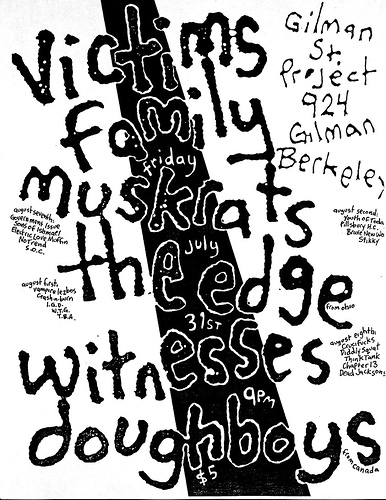 Victims Family-Muskrats-The Edge-Witnesses-Doughboys @ Berkeley CA 7-31-87