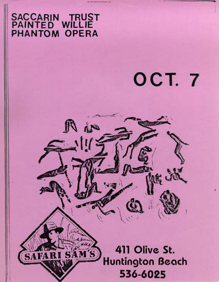 Saccharine Trust-Painted Willie-Phantom Opera @ Huntington Beach CA 10-7-UNKNOWN YEAR