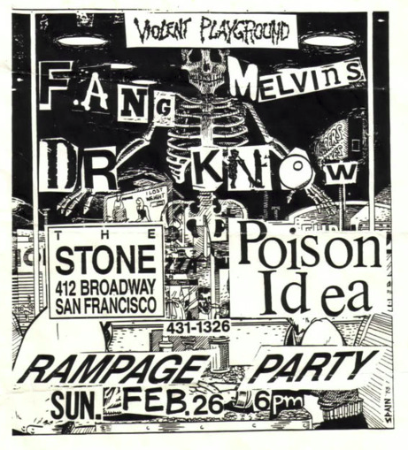 Fang-Melvins-Dr. Know-Poison Idea @ San Francisco CA 2-26-88 – Hardcore ...
