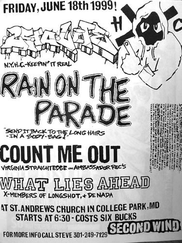 25 Ta Life-Rain On The Parade-Count Me Out-What Lies Ahead @ College Park MD 6-18-99