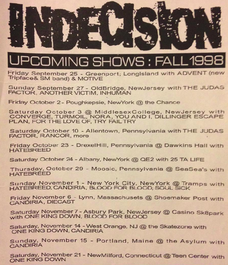 Indecision Shows Fall 1998