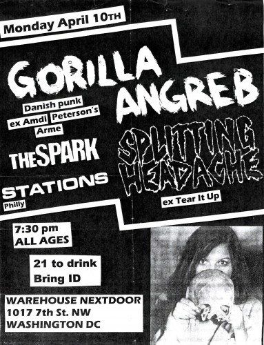 Gorilla Angreb-The Spark-Stations-Splitting Headache @ Washington DC 4-10-06