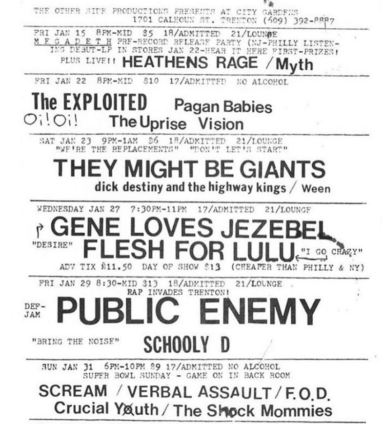 Scream-Verbal Assault-Flag Of Democracy-Crucial Youth-The Shock Moments @ Trenton NJ 1-31-88