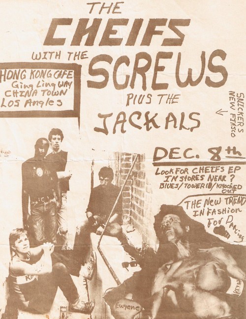 The Chiefs-The Screws-Jackals @ Los Angeles CA 12-8-80