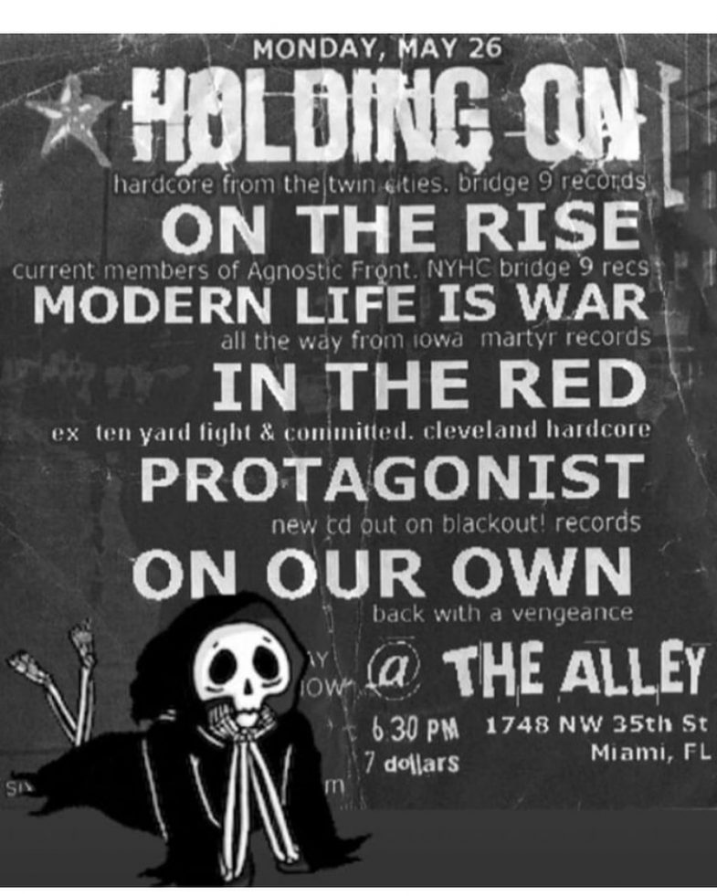 Holding On-On The Rise-Modern Life Is War-In The Red-Protagonist-On Our Own @ Miami FL 5-26-03