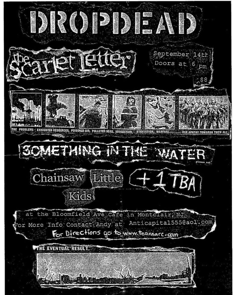 DropDead-The Scarlet Letter-Something In The Water-Chainsaw Little Kids @ Montclair NJ 9-14-00