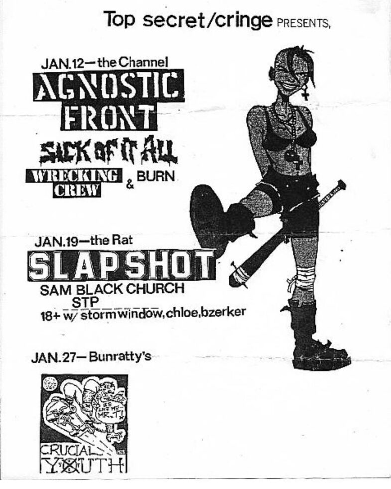Slapshot-Sam Black Church-STP-Storm Window-Chloe-Bzerker @ Boston MA 1-19-91