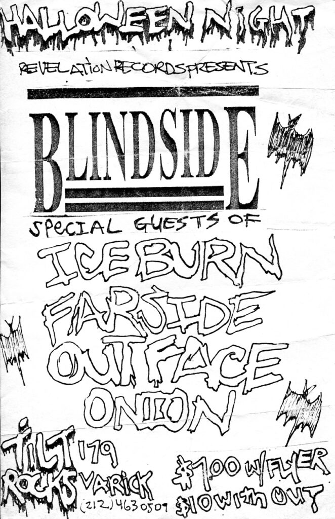Blindside-Iceburn-Farside-Out Face-Onion @ 10-31-91