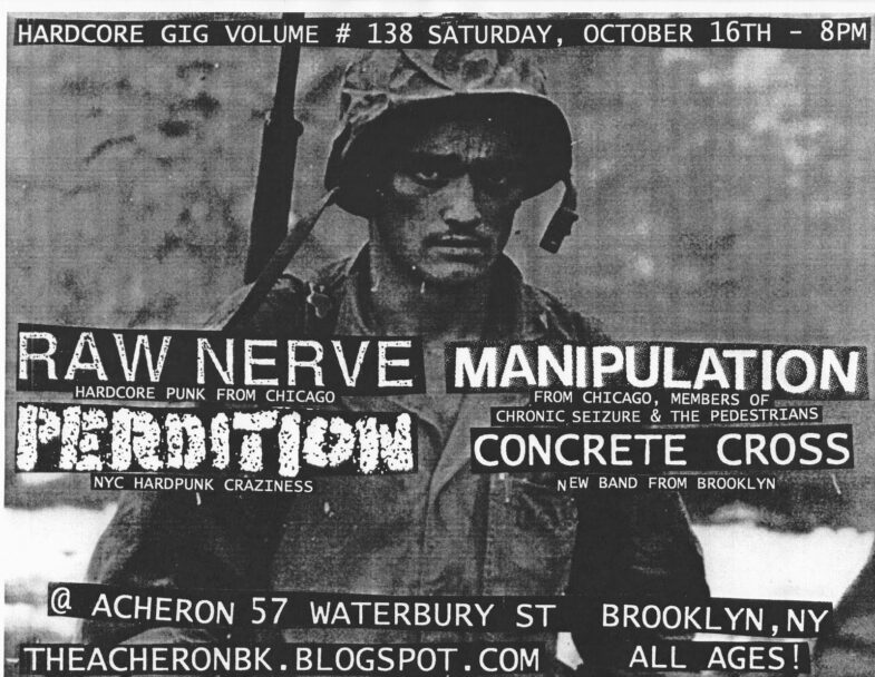 Raw Nerve-Perdition-Manipulation-Concrete Cross @ Brooklyn NY 10-16-10