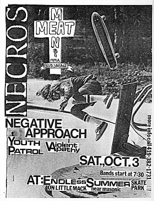 Necros-Negative Approach-Meatmen-Youth Patrol-Violent Apathy @ Roseville MI 10-3-81