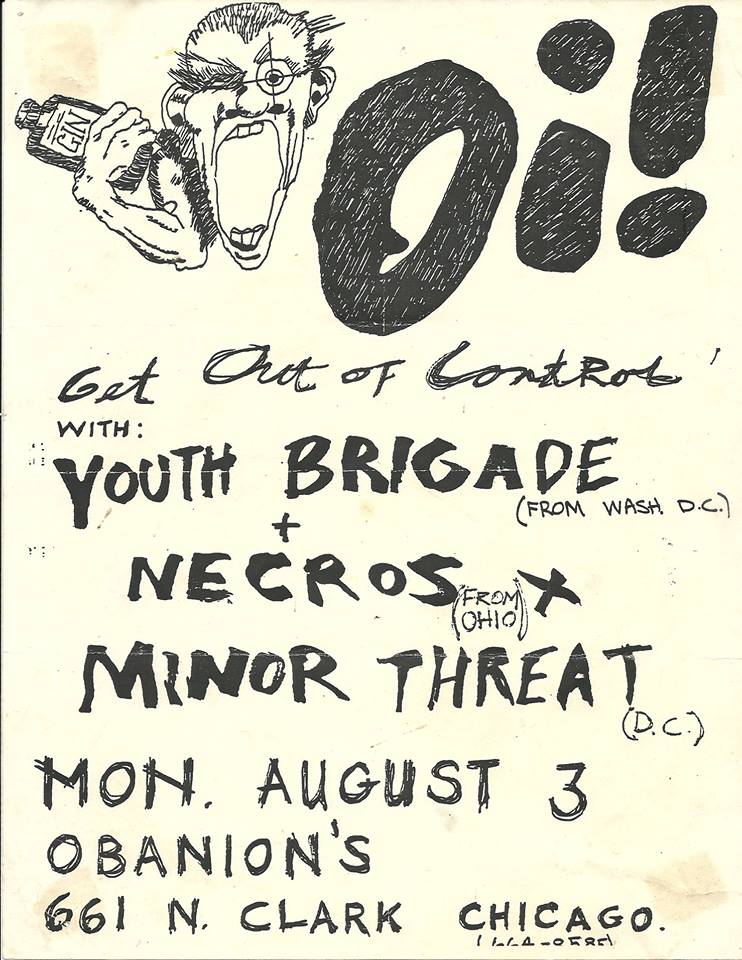 Youth Brigade-Necros-Minor Threat @ Chicago IL 8-3-81