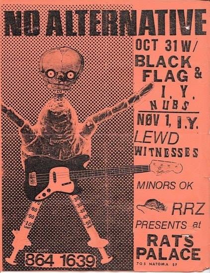 No Alternative-Black Flag-The Lewd @ San Francisco CA 10-31-81