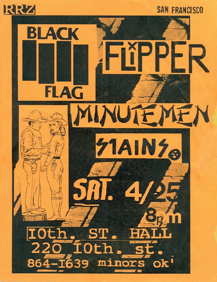 Black Flag-Flipper-Minutemen-Stains @ San Francisco CA 4-25-81