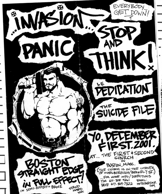 Invasion-Panic-Stop & Think-The Dedication-The Suicide File @ Boston MA 12-1-01