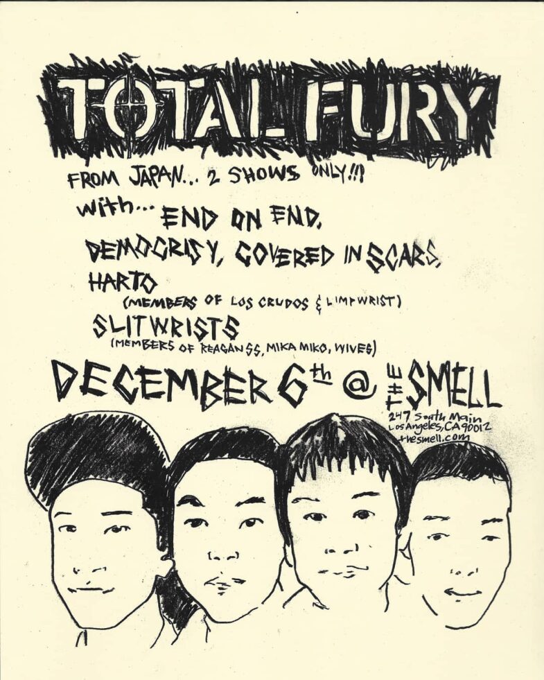 Total Fury-End On End-Democrisy-Covered In Scars-Harto-Slit Wrists @ Los Angeles CA 12-6-01