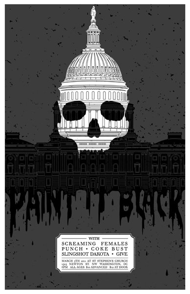 Paint It Black-Screaming Females-Punch-Coke Bust-Give-Slingshot Dakota @ Washington DC 3-5-11
