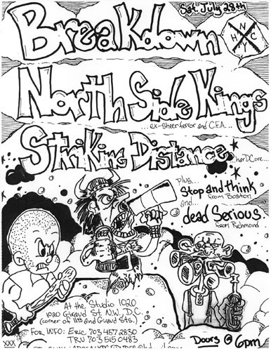 Breakdown-North Side Kings-Striking Distance-Stop & Think-Dead Serious @ Washington DC 7-28-01