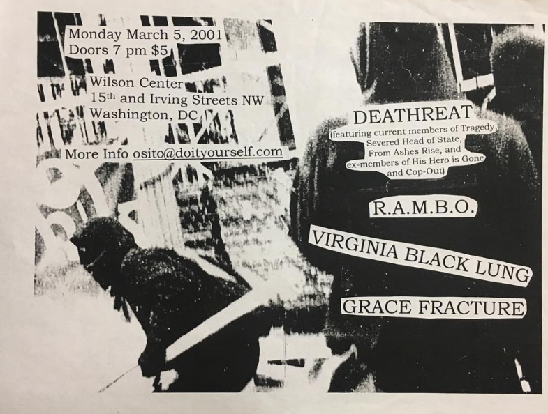Deathreat-Rambo-Virginia Black Lung-Grace Fracture @ Washington DC 3-5-01