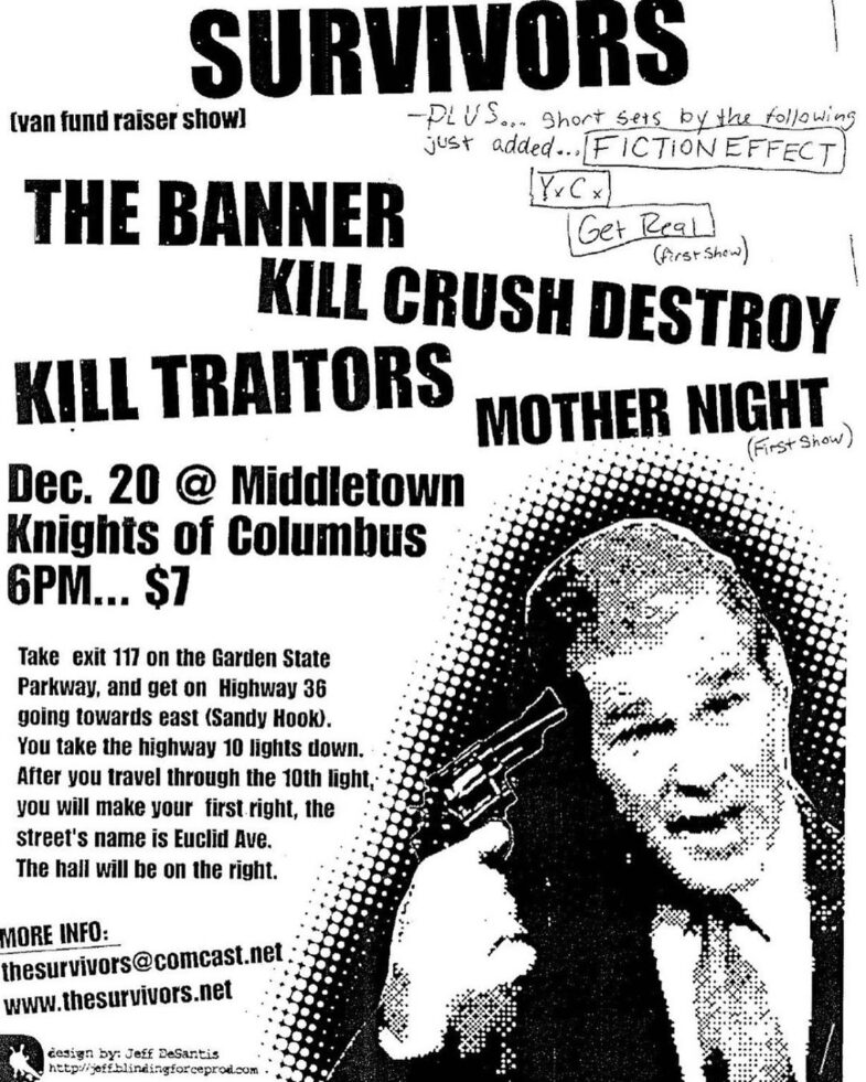 The Survivors-The Banner-Kill Crush Destroy-Kill Traitors-Mother Night @ Middletown NJ 12-20-03