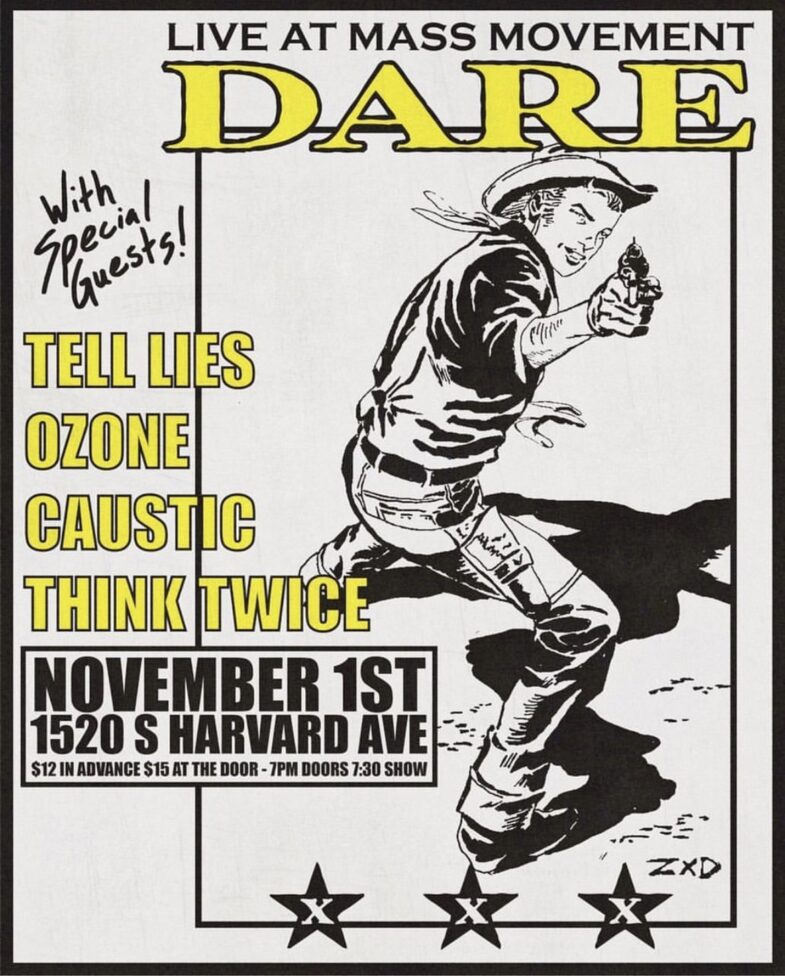 Dare-Tell Lies-Ozone-Caustic-Think Twice @ Boston MA 11-1-21